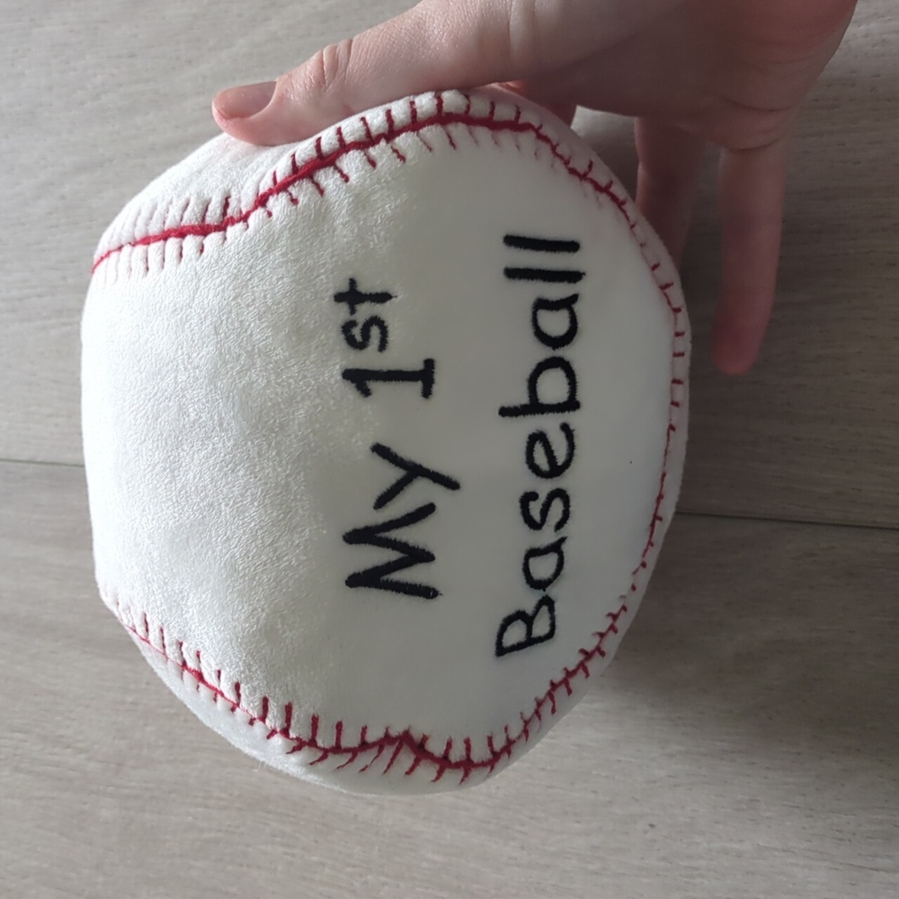 Kelly Baby My 1st (First) Baseball Plush with Built in Rattle 7" Toy NWT